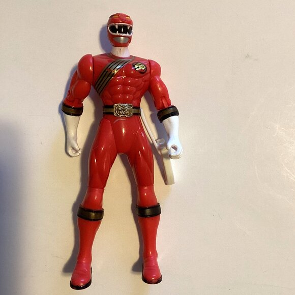 2 Power Rangers Action Figures Morphin Blue + Wild Force Red Ranger Collectables - Picture 7 of 9